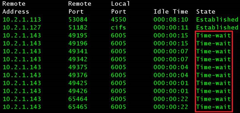 [Picture 1] the TCP state is Time-wait after each request